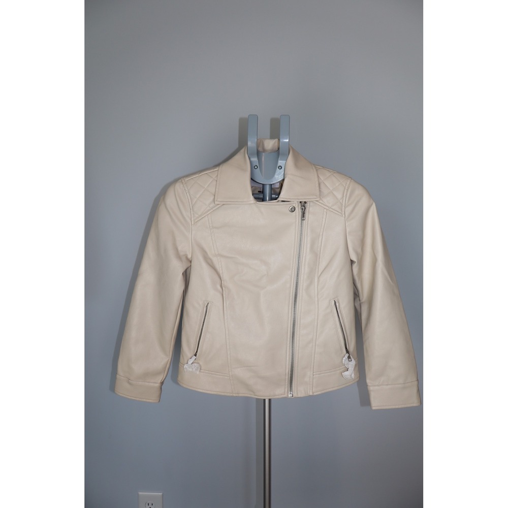 BB Dakota Steve Madden Going Places Moto Jacket‎ Cream Vegan Leather XS NWT